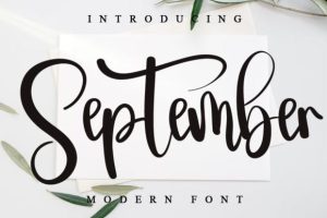 Alternative view of September Font