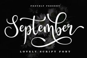 September Script Font