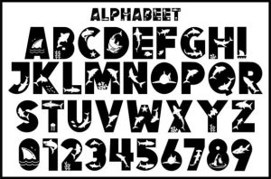 Alternative view of Shark Font