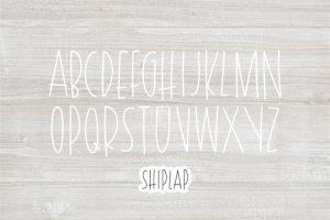 Alternative view of Shiplap Font