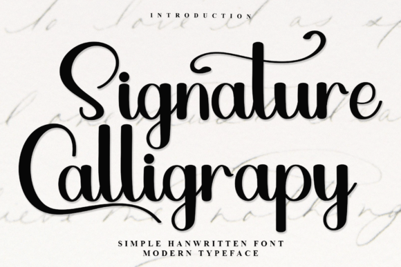 Signature Calligraphy Font
