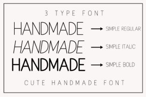 Alternative view of Simple Font