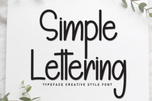 Simple Lettering Font