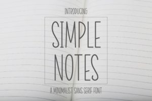 Simple Notes Font