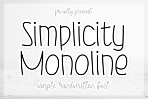 Simplicity Monoline Font