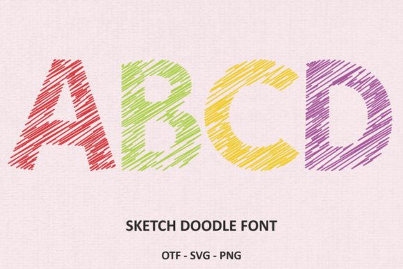 Sketch Doodles Font - Image 2