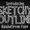 Sketchy Outline Font