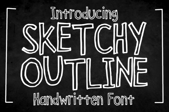 Sketchy Outline Font