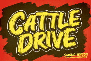 Alternative view of Smoke Wagon Font