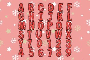 Alternative view of Snow & Glow Font