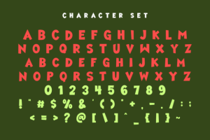 Alternative view of Snowy Grinch Font