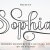 Sophia Outline Font