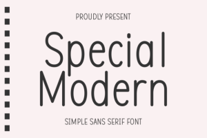 Special Modern Font