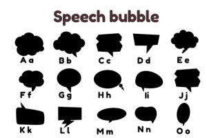Alternative view of Speech Bubble Font