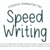Speed Writing Font