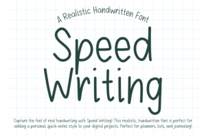 Speed Writing Font