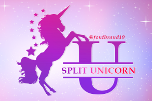 Split Unicorn Monogram Font