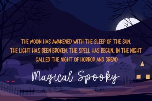 Alternative view of Spookies Halloween Font