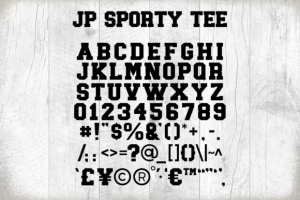 Alternative view of Sporty Tee Family Font