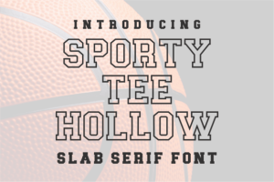 Sporty Tee Hollow Font