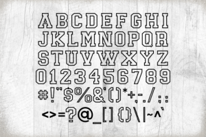 Alternative view of Sporty Tee Hollow Font