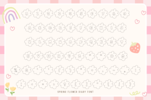 Alternative view of Spring Flower Diary Font