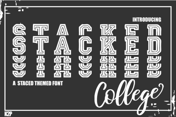 Stacked College Font