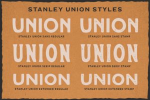 Alternative view of Stanley Union Font