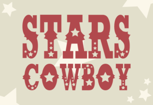 Alternative view of Stars Cowboy Font