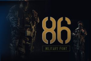 Alternative view of Stencil Army Font