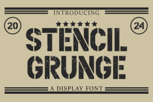Stencil Gruge Font