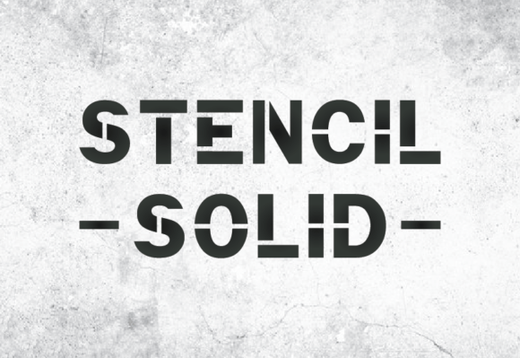 Stencil Solid Font