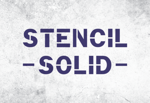 Stencil Solid Font - Image 3