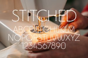 Alternative view of Stitched Line Font