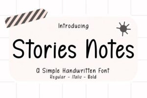 Stories Notes Font