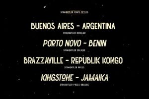 Alternative view of Straightler Font