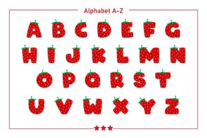 Alternative view of Strawberry Font