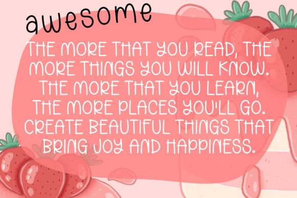 Strawberry Shortcake Font - Image 2