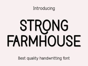 Strong Farmhouse Font