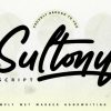 Sultony | Marker Handwriting Font Font