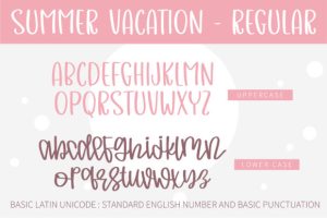 Alternative view of Summer Vacation Font