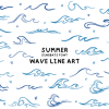 Summer Wave Line Art Font