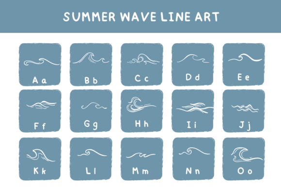 Summer Wave Line Art Font - Image 2