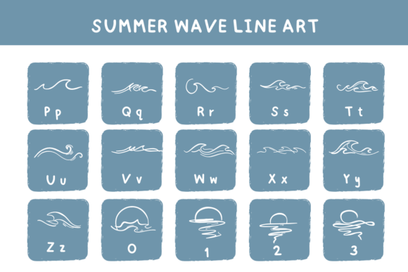 Summer Wave Line Art Font - Image 3