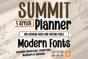 Summit Planner Bundle Font