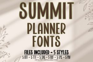 Alternative view of Summit Planner Bundle Font