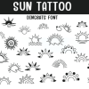 Sun Tattoo Font