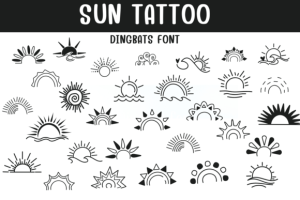Sun Tattoo Font