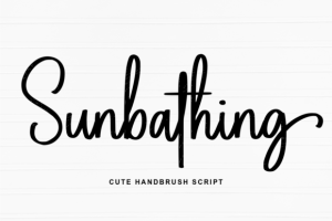 Sunbathing Font