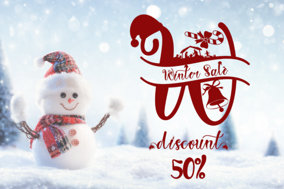 Sweet Christmas Monogram Font - Image 4